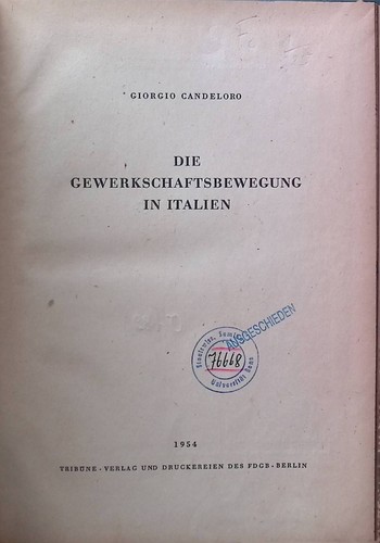 Die gewerkschaftsbewegung - gewerkschaftsbewegung, in