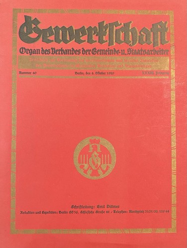 Gewerkschaft organ des - gewerkschaft,